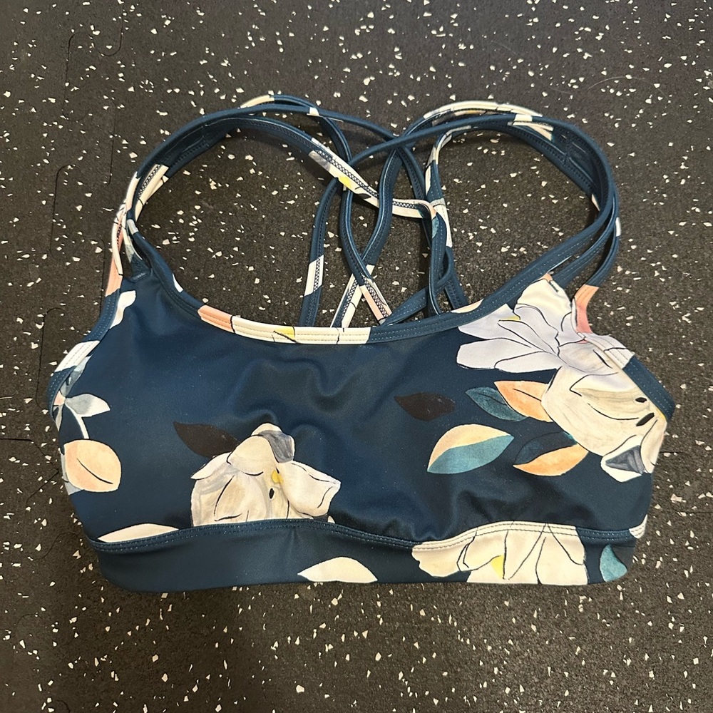 Athleta XS Blue and White Sports Bra